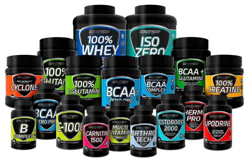 Diseño de branding y packaging para Biosport Nutrition realizado por Oficina de Arte